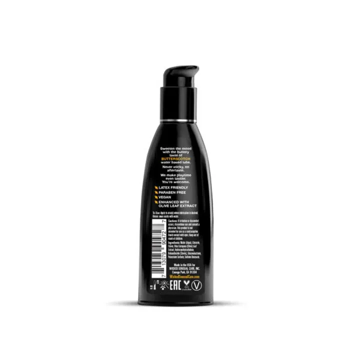 Wicked Sensual Care Lubricants | Butterscotch Flavored Water Based Lubricant - Oz