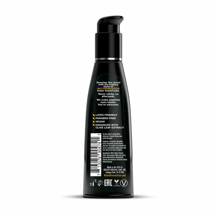 Wicked Sensual Care Lubricants | Butterscotch Flavored Water Based Lubricant - Oz